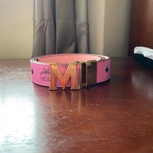 PINK MCM BELT